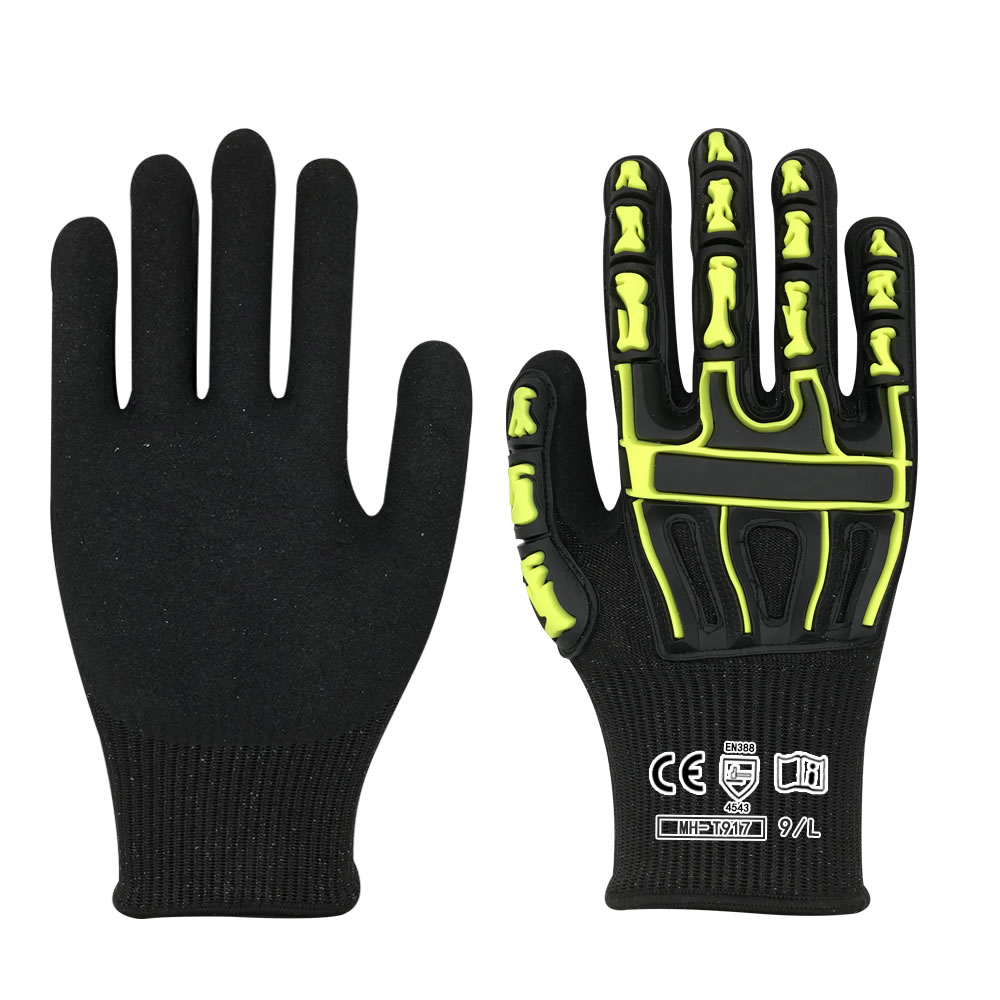 HPPE anti cutting and shockproof gloves